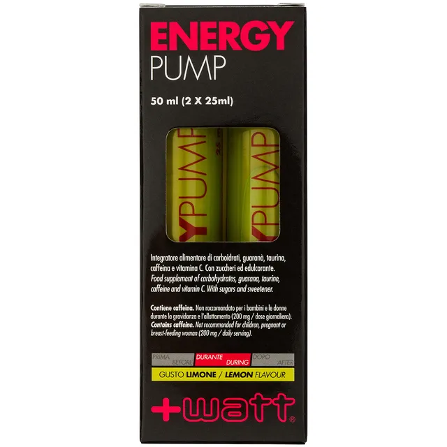 +Watt Endurance Line Energy Pump shot energetico 200 mg caffeina