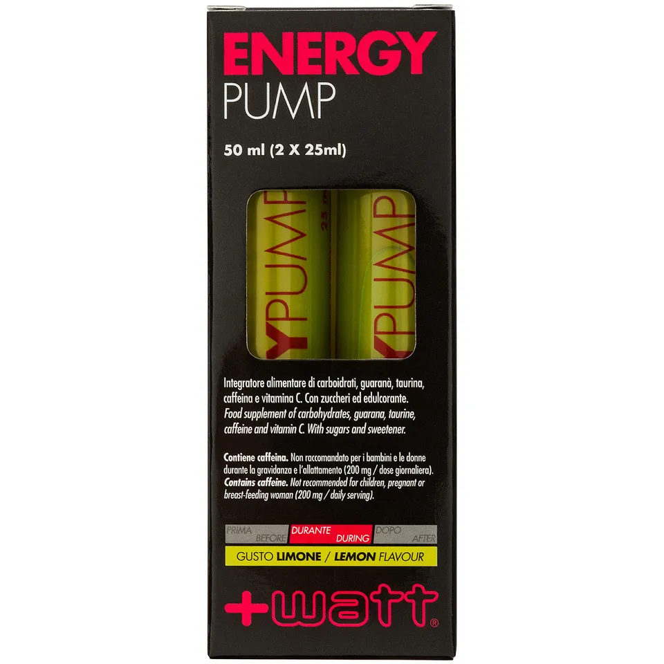 +Watt Endurance Line Energy Pump shot energetico 200 mg caffeina