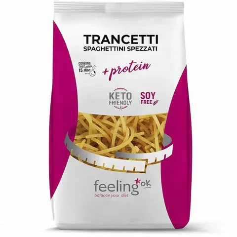 Wellness Food Keto Trancetti pasta proteica 400 g a basso contenuto di carboidrati