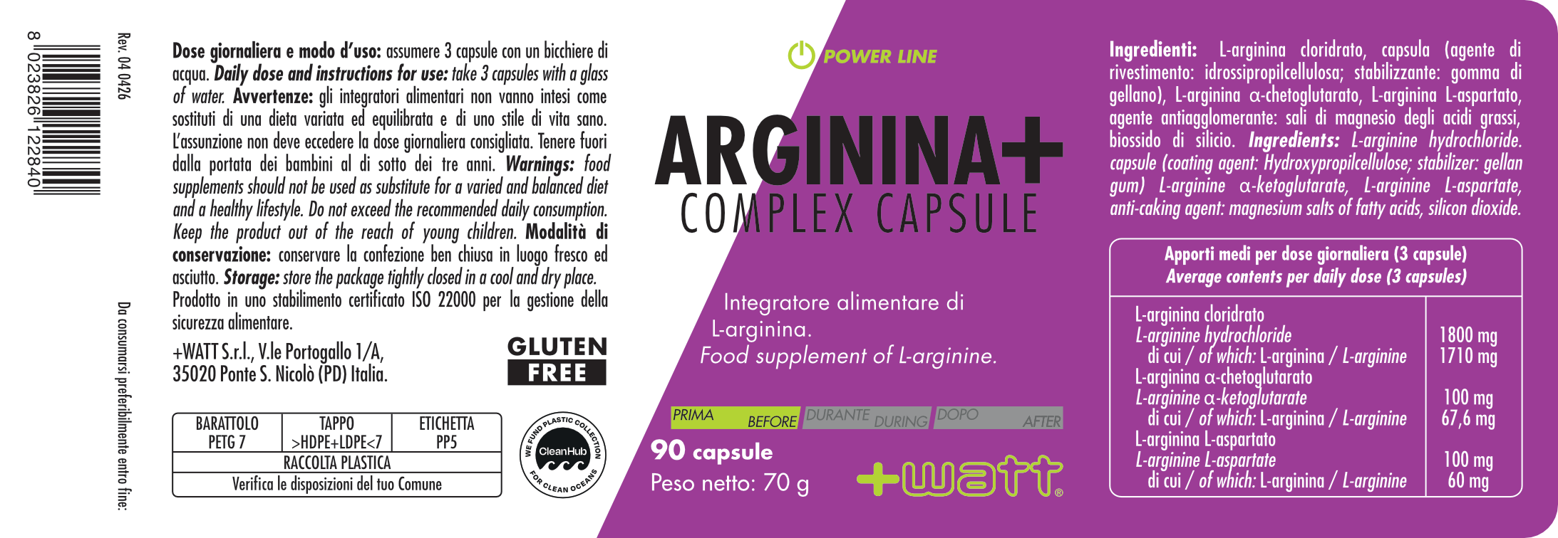 +Watt Power Line Arginina+ Complex capsule