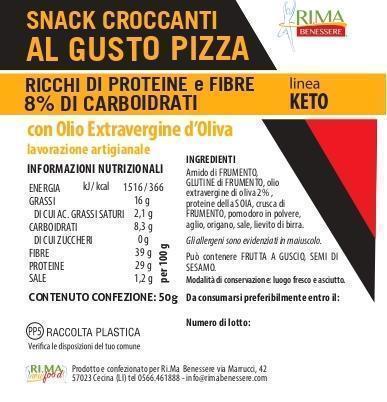 NEWTRITIONS Snack e Spuntini Snack Keto snack gusto Pizza 50 g