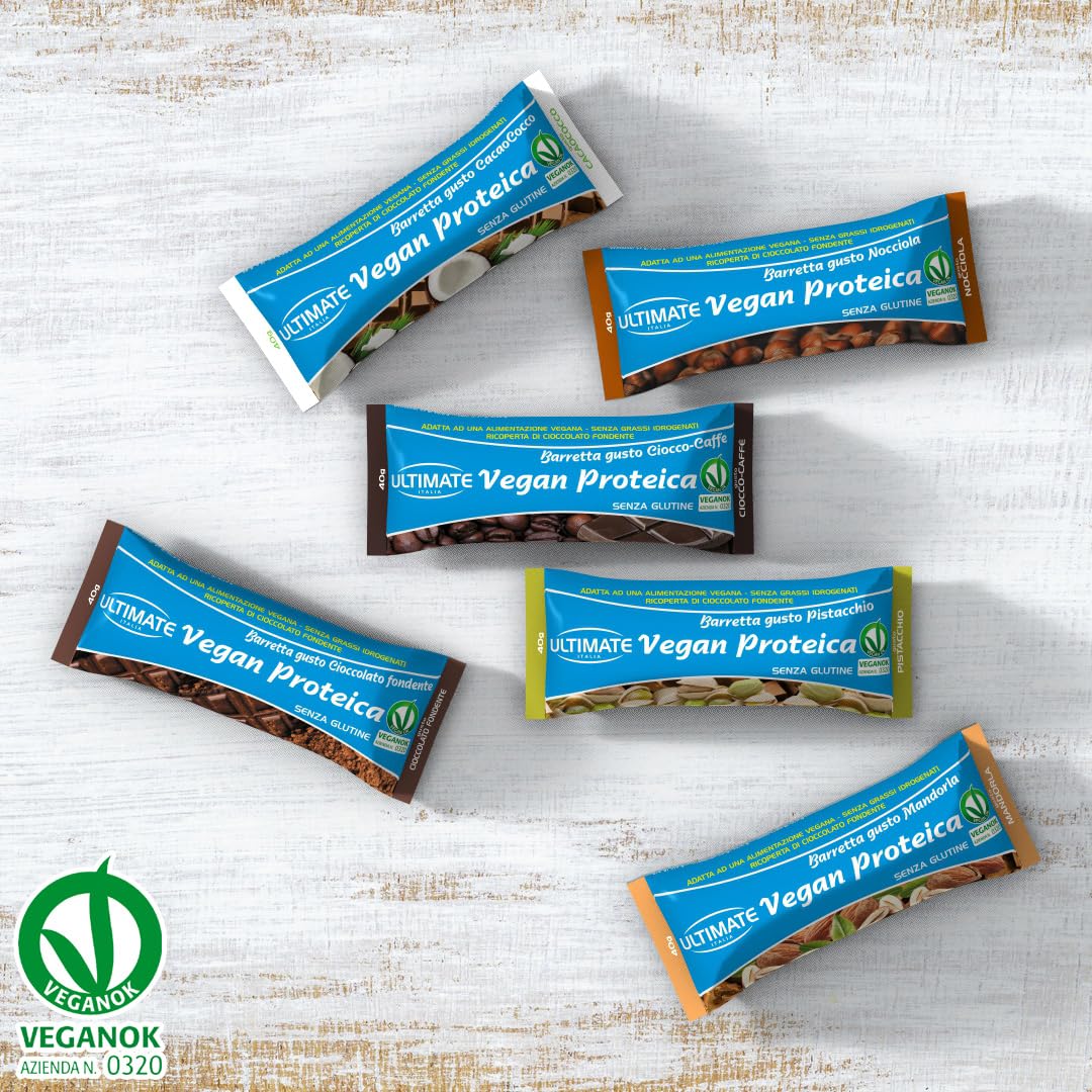 Ultimate Barrette barretta vegan proteica 27% cioccolato fondente 24x40 g senza glutine