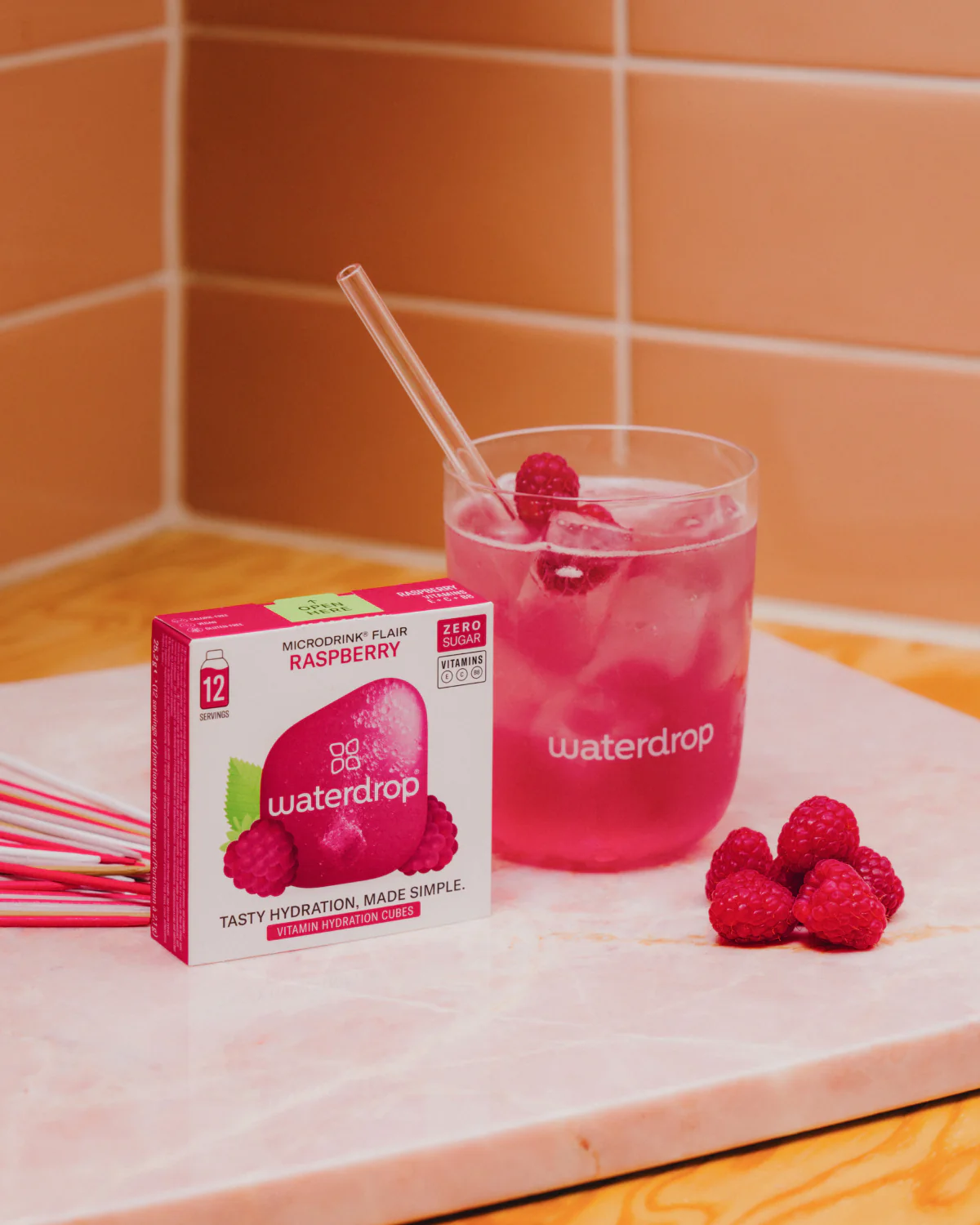 Wellness Drink Energetici Waterdrop Lampone cubetto effervescente vitamine