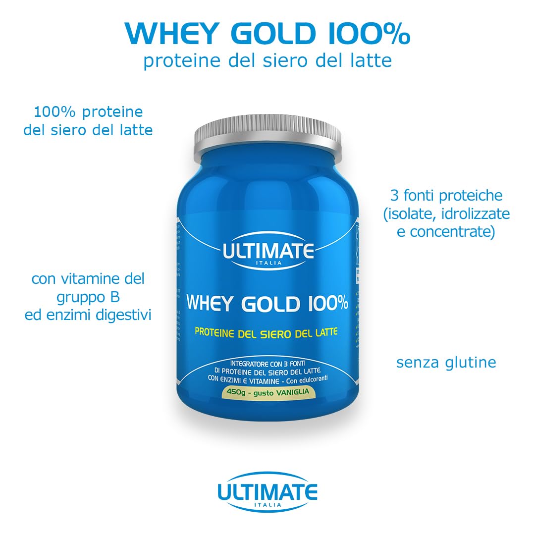 Ultimate Proteine Whey Gold 100% proteine gusto vaniglia