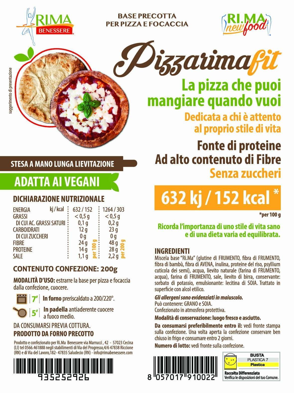NEWTRITIONS Preparati Pizzarima Fit 200g preparato per pizza