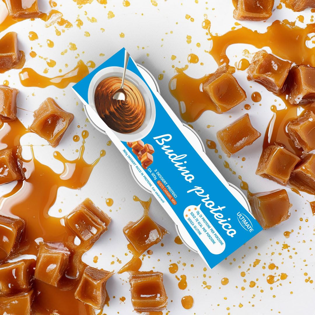 Ultimate Snack Budino proteico Caramel Mou 3 x 120 g senza glutine