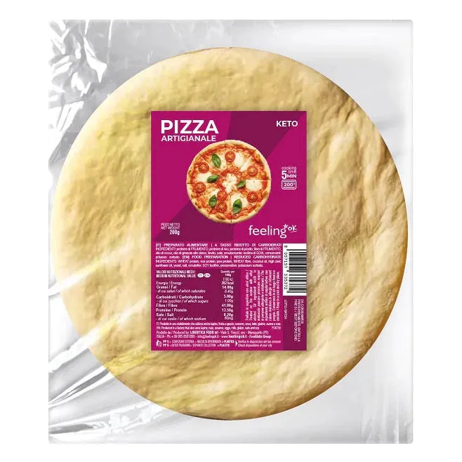 Wellness Food Keto Pizza Artigianale Keto pizza 200 g a basso contenuto di carboidrati