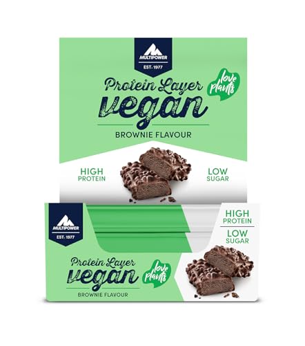 Multipower Protein Layer barretta proteica vegana Cioccolato Brownie 15 x 55 g, 0,4 g zuccheri