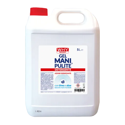 WHY SPORT Gel igienizzanti MANI PULITE® CON TIMO E ALOE gel igienizzante 5 L