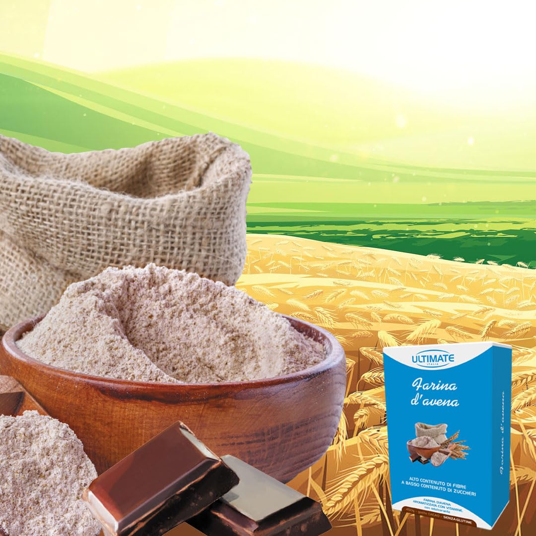 Ultimate Preparati proteici Farina d'Avena aromatizzata cacao 450 g senza glutine
