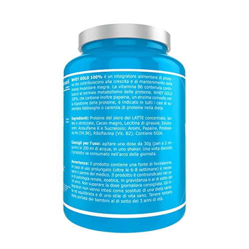 Ultimate Proteine Whey Gold 100% proteine gusto cacao 1,5 kg con vitamina B6