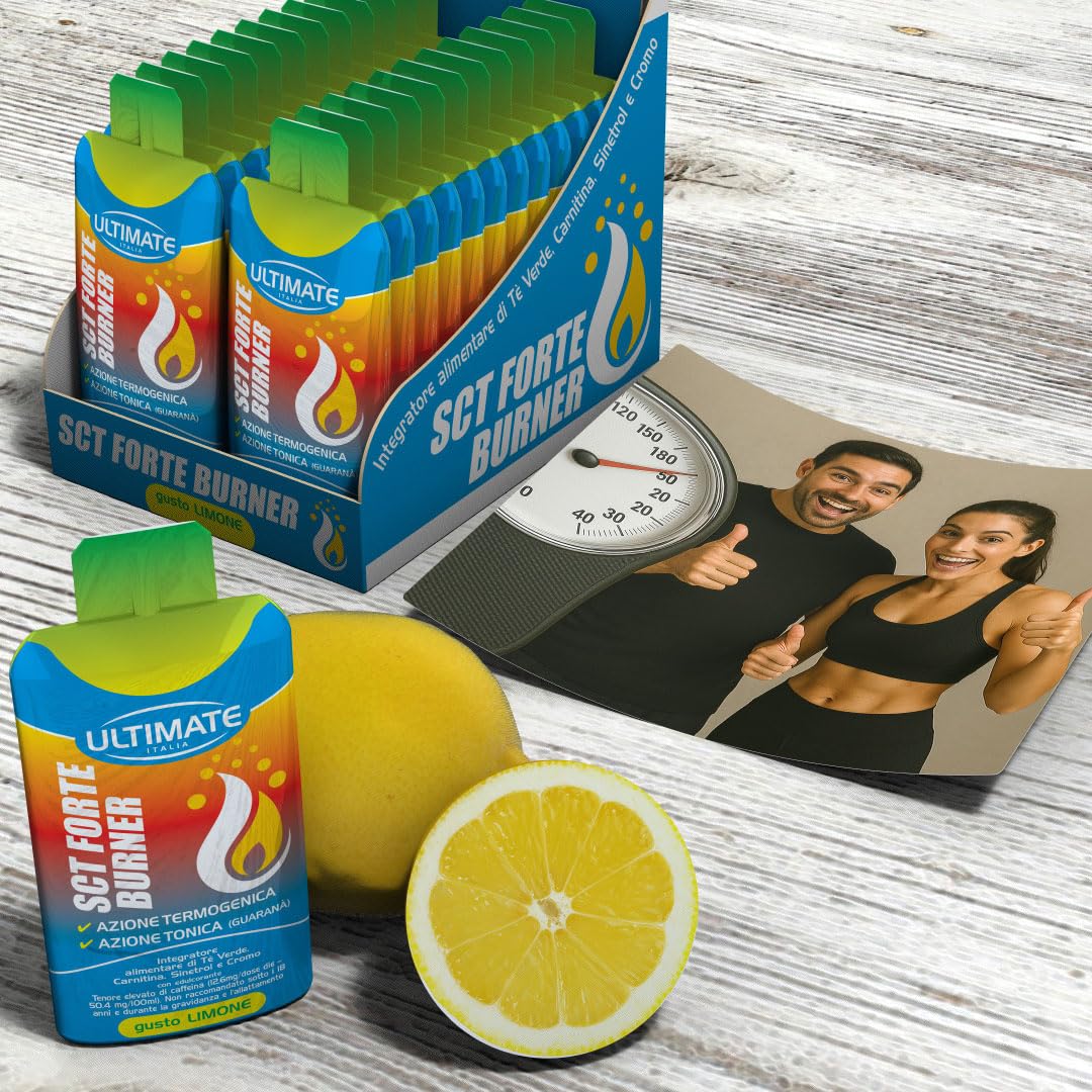Ultimate Stimolatori SCT Forte Burner integratore limone 24x25 ml termogenico