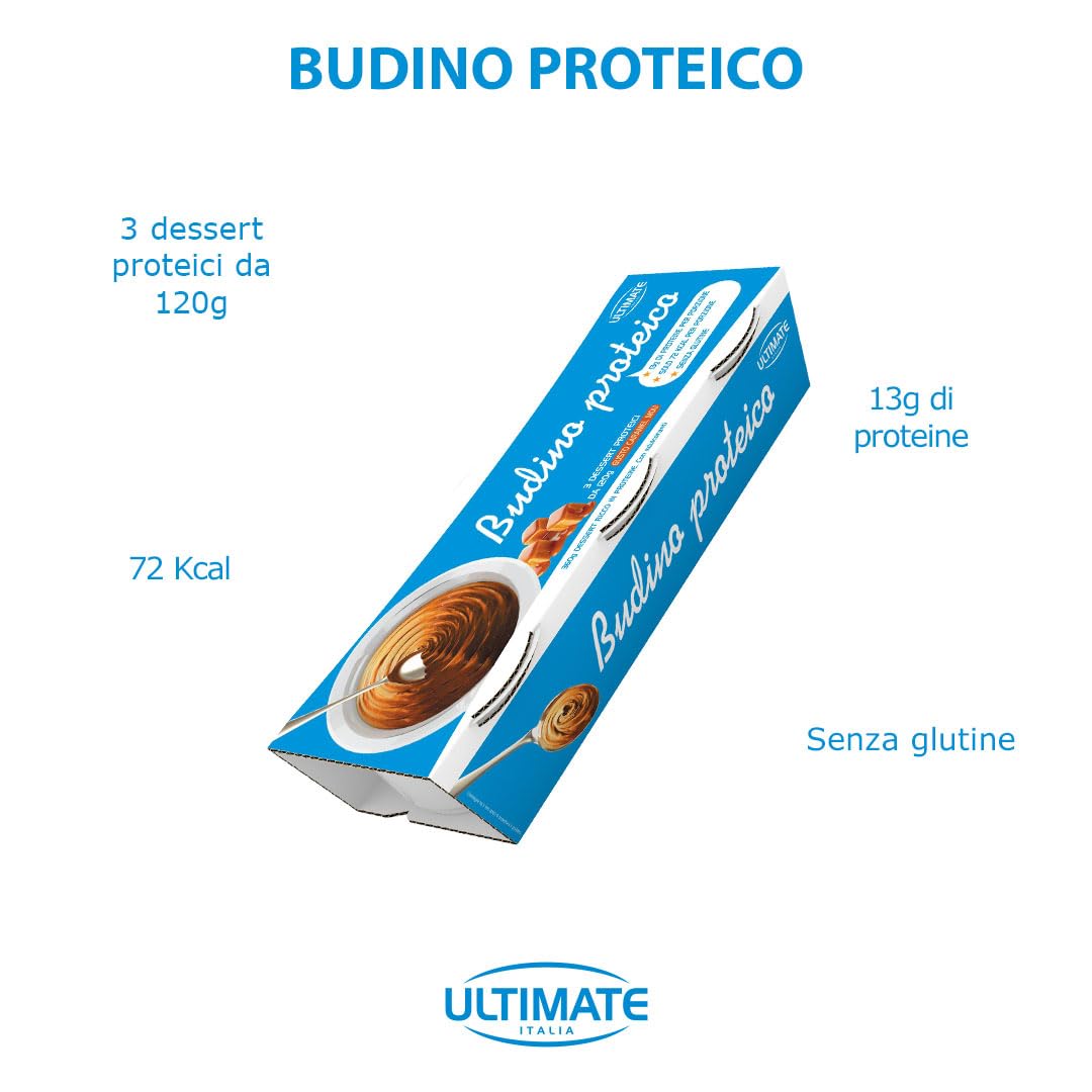 Ultimate Snack Budino proteico Caramel Mou 3 x 120 g senza glutine