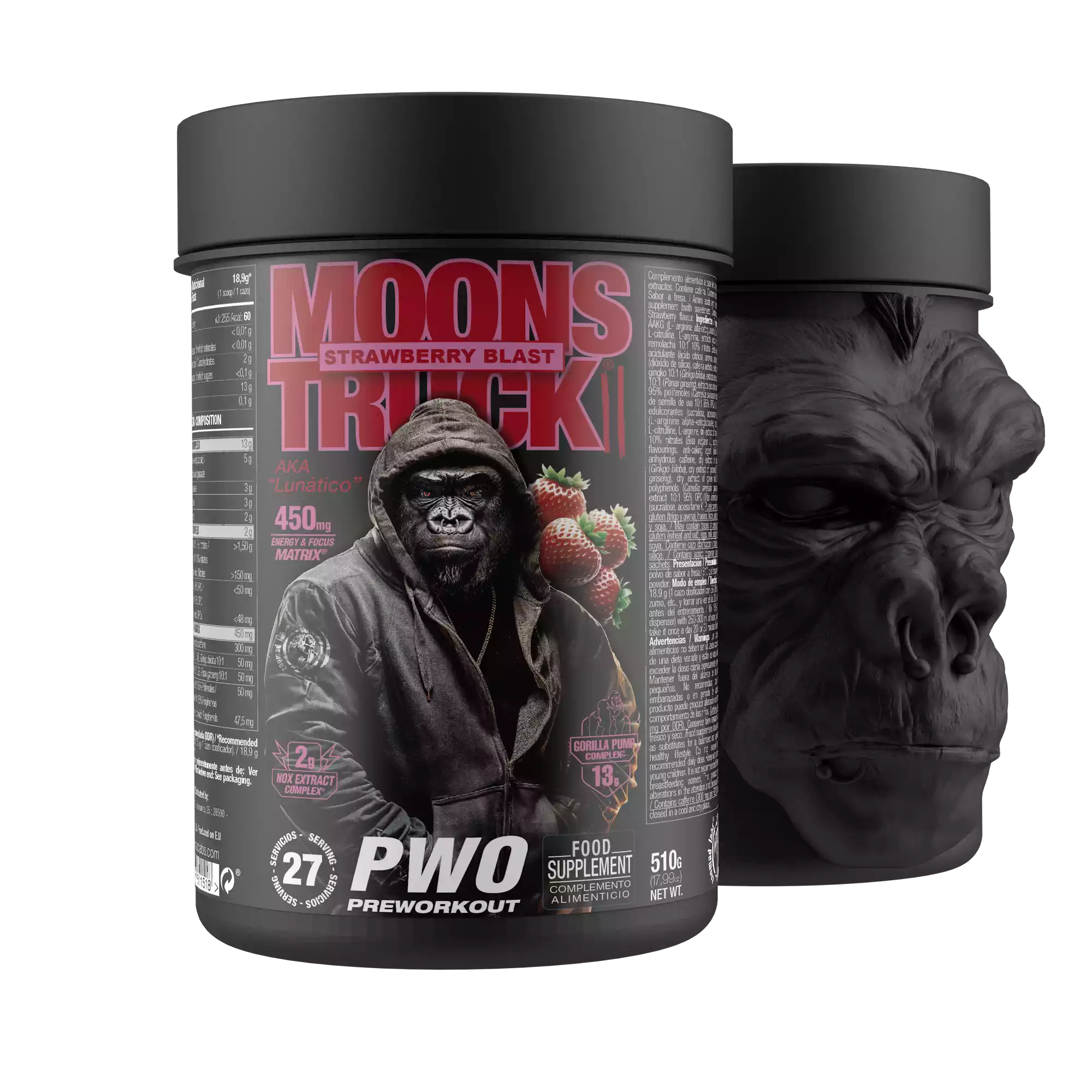 Zoomad Pre-Workout Moonstruck® II pre-workout fragola 510 g