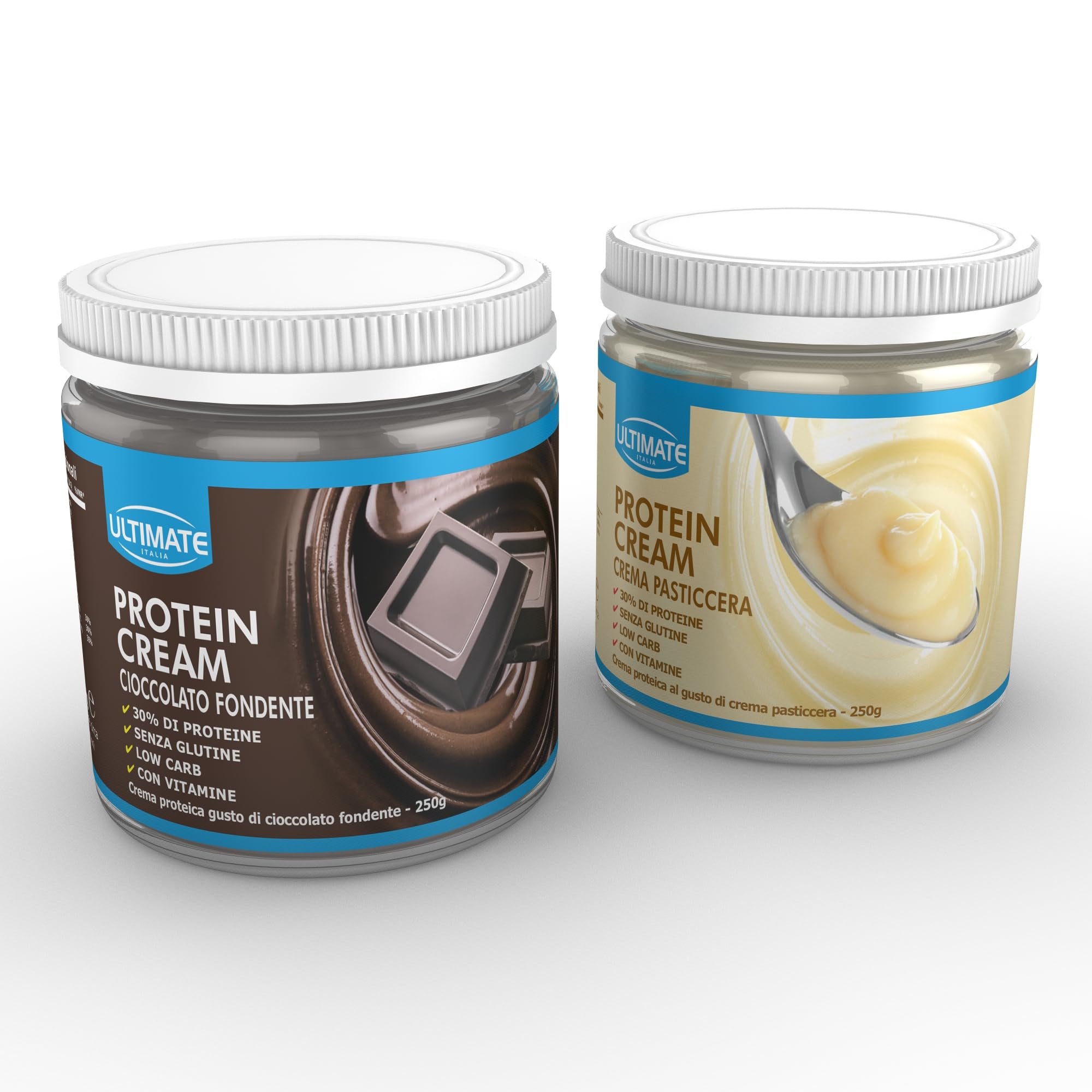 Ultimate Creme proteiche crema proteica fondente e caramello salato 2x250 g low carb