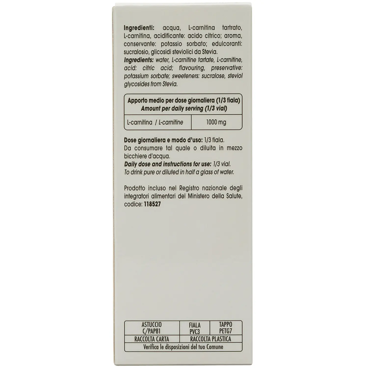 + WATT Wellness Line Pocket Carnitine integratore liquido 1000 mg
