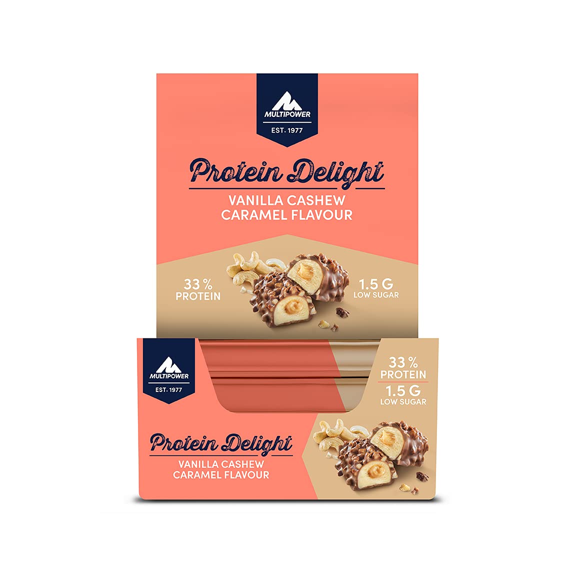 Multipower Protein Delight barretta proteica vaniglia anacardi caramello 18 x 35 g