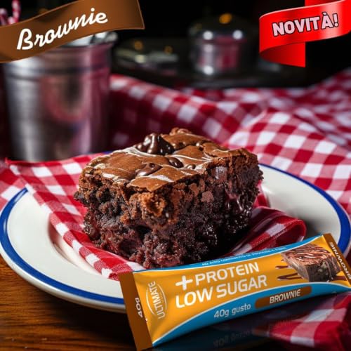 Ultimate Barrette barretta proteica brownie 16x40 g a basso contenuto di zuccheri