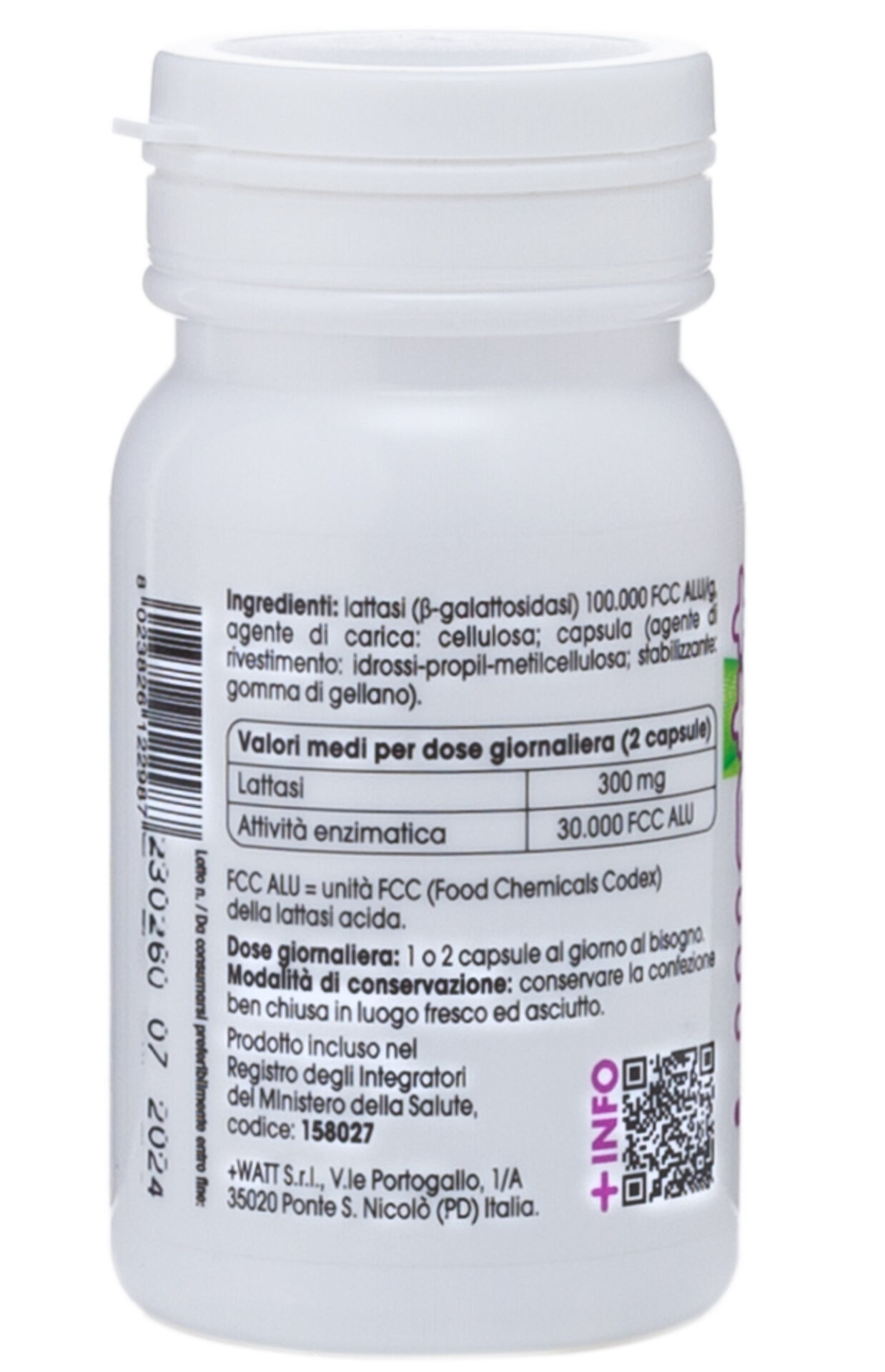 +Watt Wellness Line Lattasi+ integratore lattasi