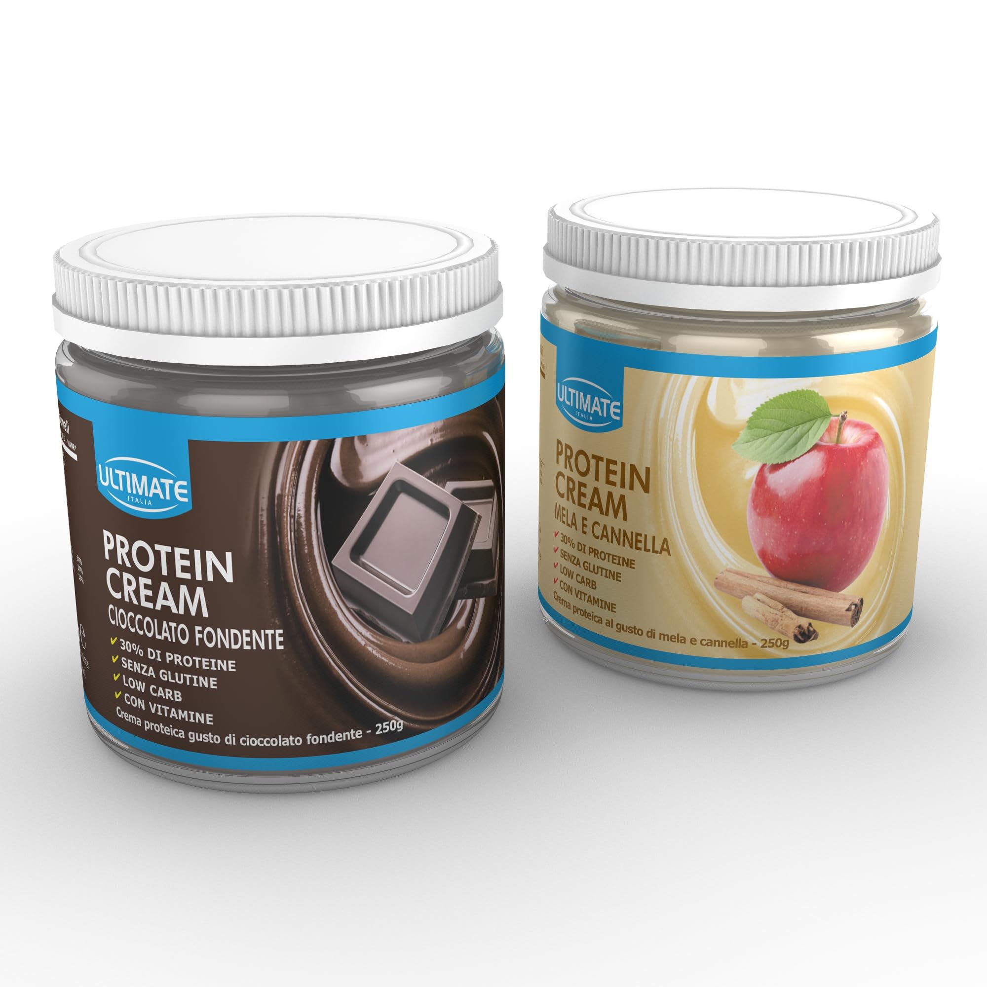 Ultimate Creme proteiche crema proteica fondente e caramello salato 2x250 g low carb