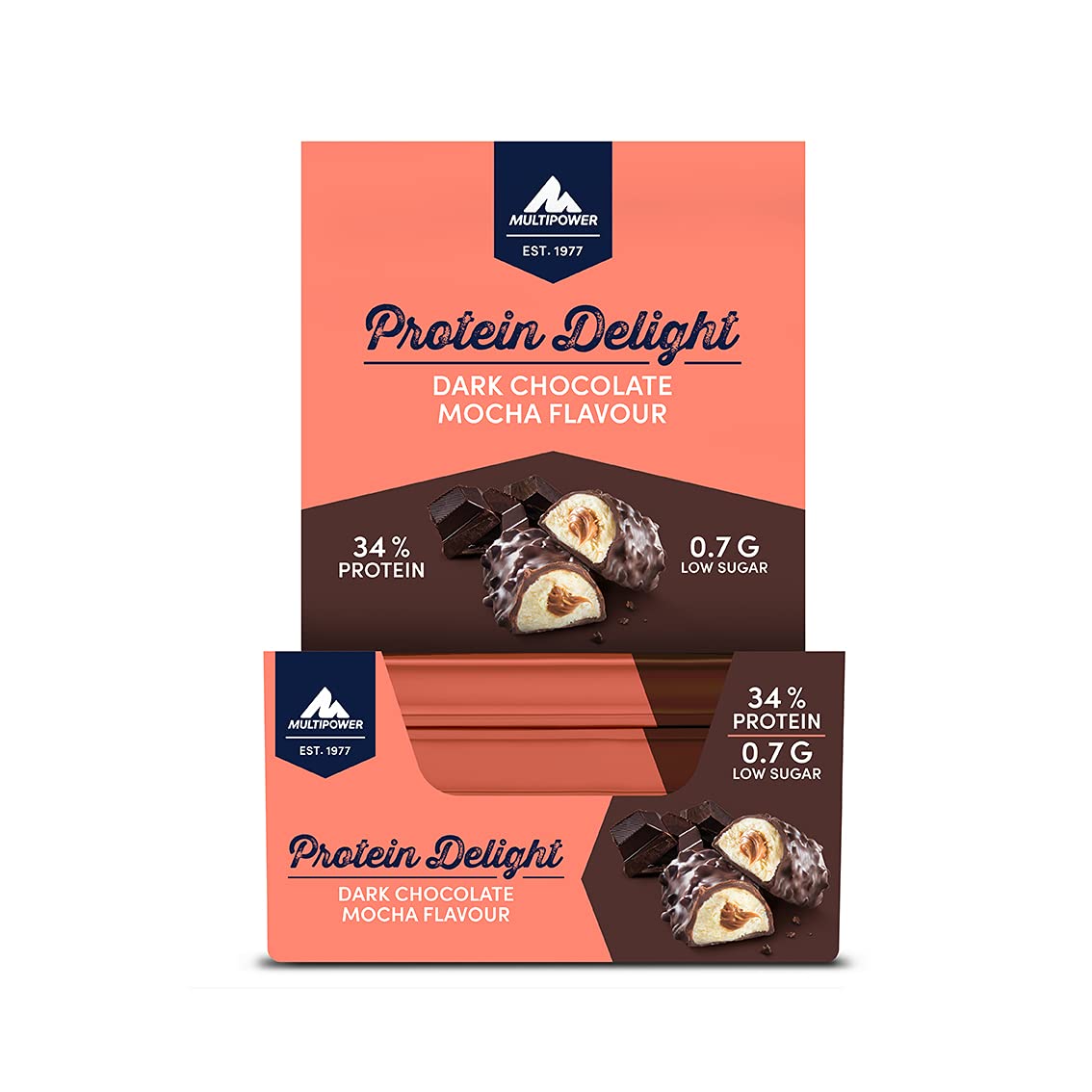 Multipower Protein Delight barretta proteica cioccolato fondente e caffè 18 x 35 g
