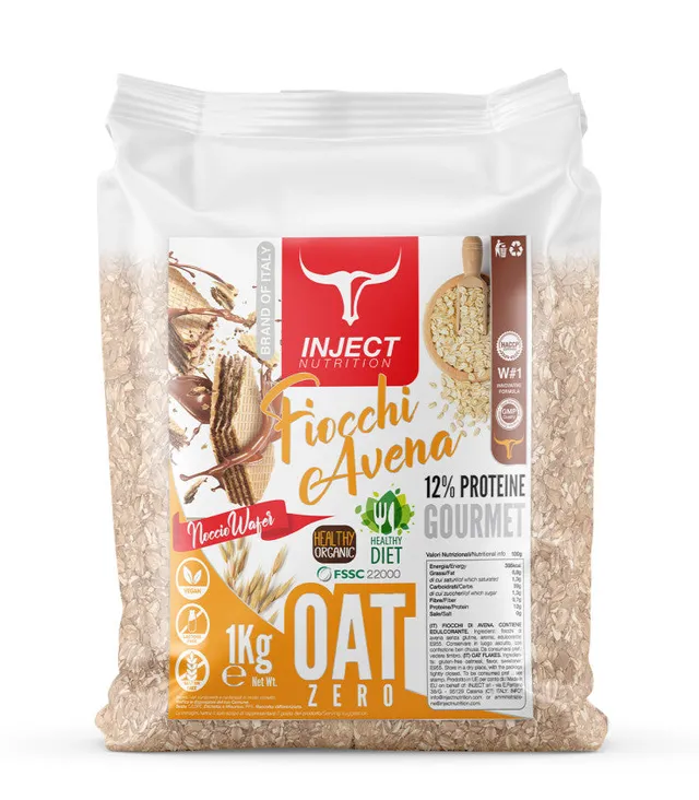 Wellness Farine e Fiocchi Fiocchi di avena NoccioWafer 1000 g senza glutine