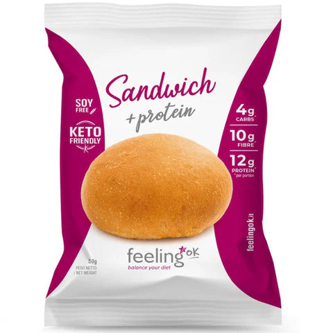 Wellness Food Keto Sandwich Protein pane proteico 40 g a basso contenuto di carboidrati