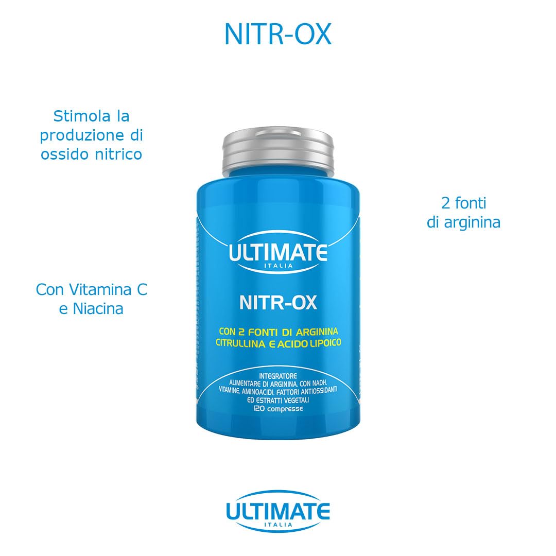 Ultimate Stimolatori Nitr-ox integratore 120 compresse con arginina