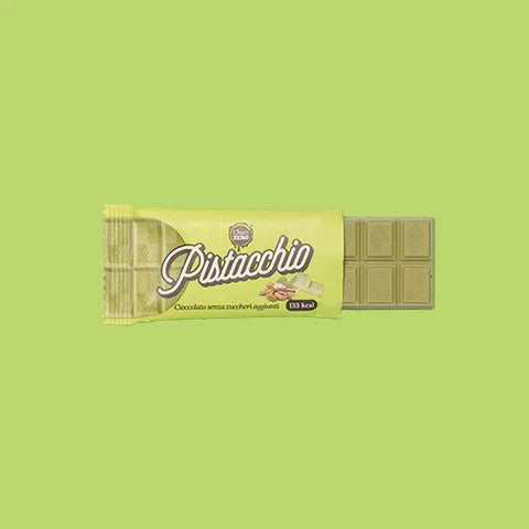 Wellness Biscotti Proteici e senza Zucchero Tavolette al pistacchio cioccolato bianco 3 x 25 g