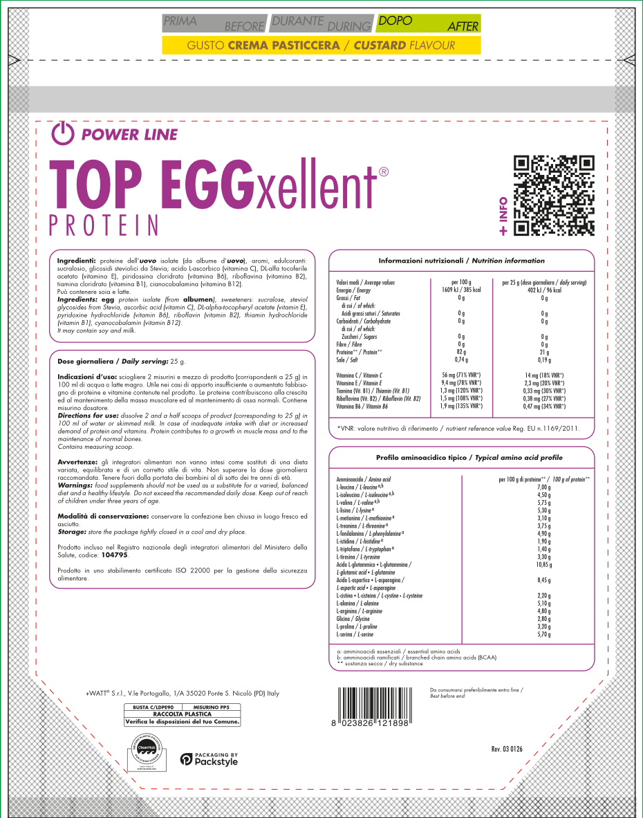 +WATT Power Line Top Eggxellent Protein proteine albume senza lattosio