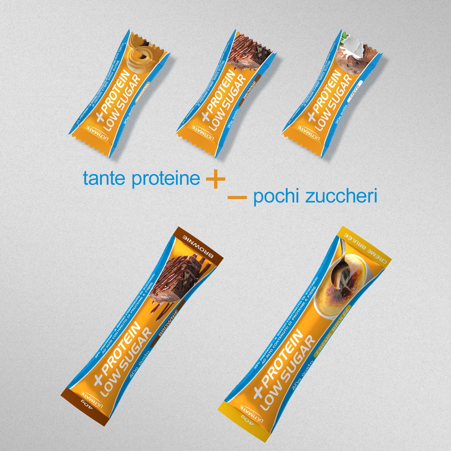 Ultimate Barrette barretta proteica Brownie 7 x 20 g, basso contenuto di zuccheri