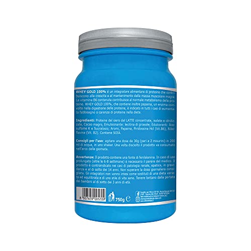 Ultimate Proteine Whey Gold 100% cacao proteine in polvere
