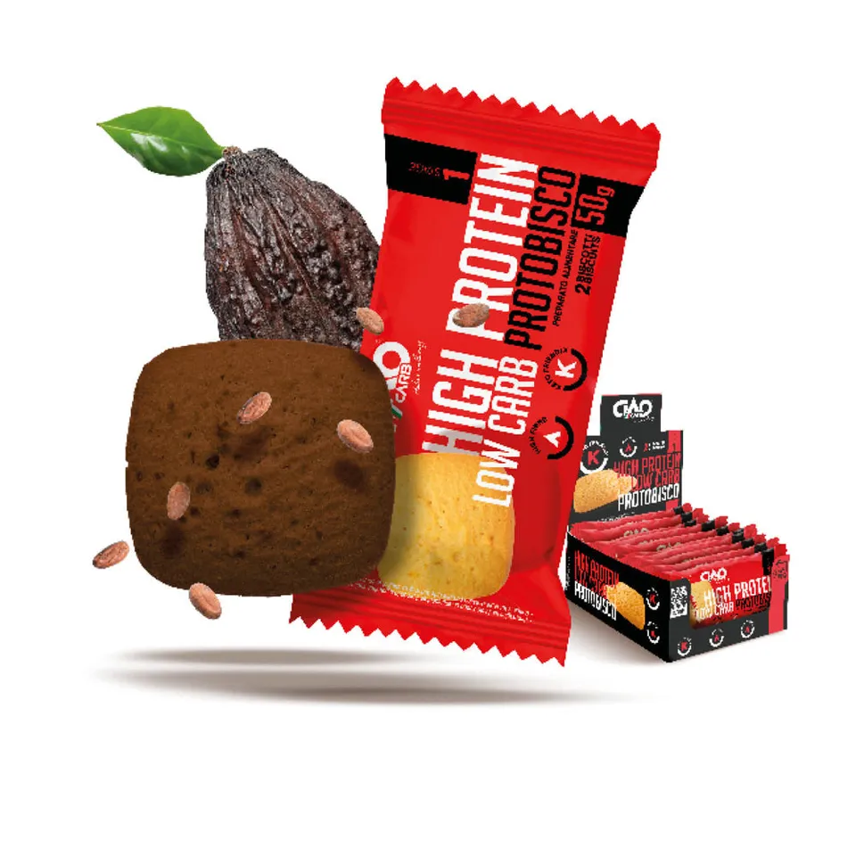 Wellness Biscotti Proteici e senza Zucchero Protobisco CiaoCarb cacao biscotti