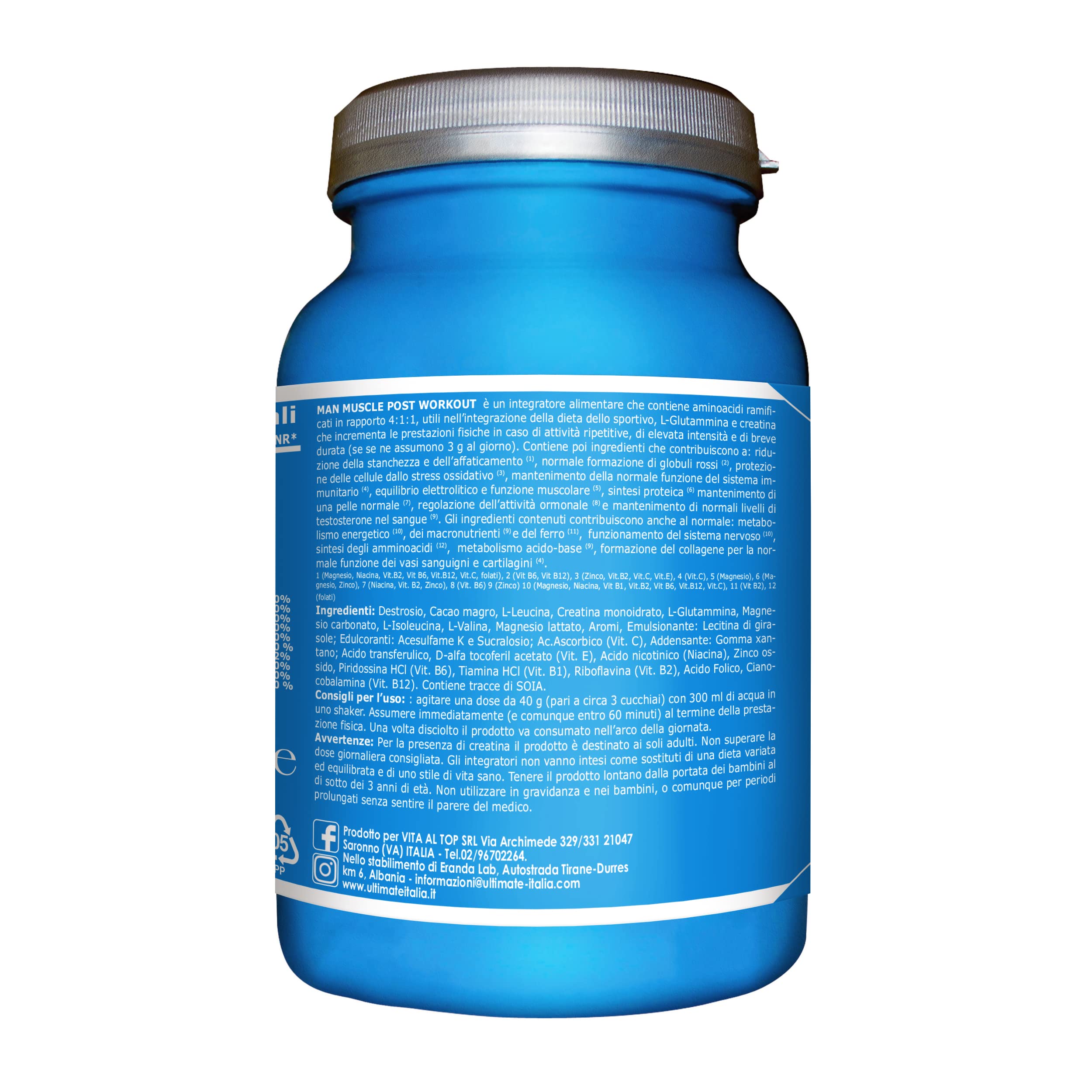 Ultimate Proteine Man Muscle Post Workout cacao 400 g aminoacidi 4:1:1