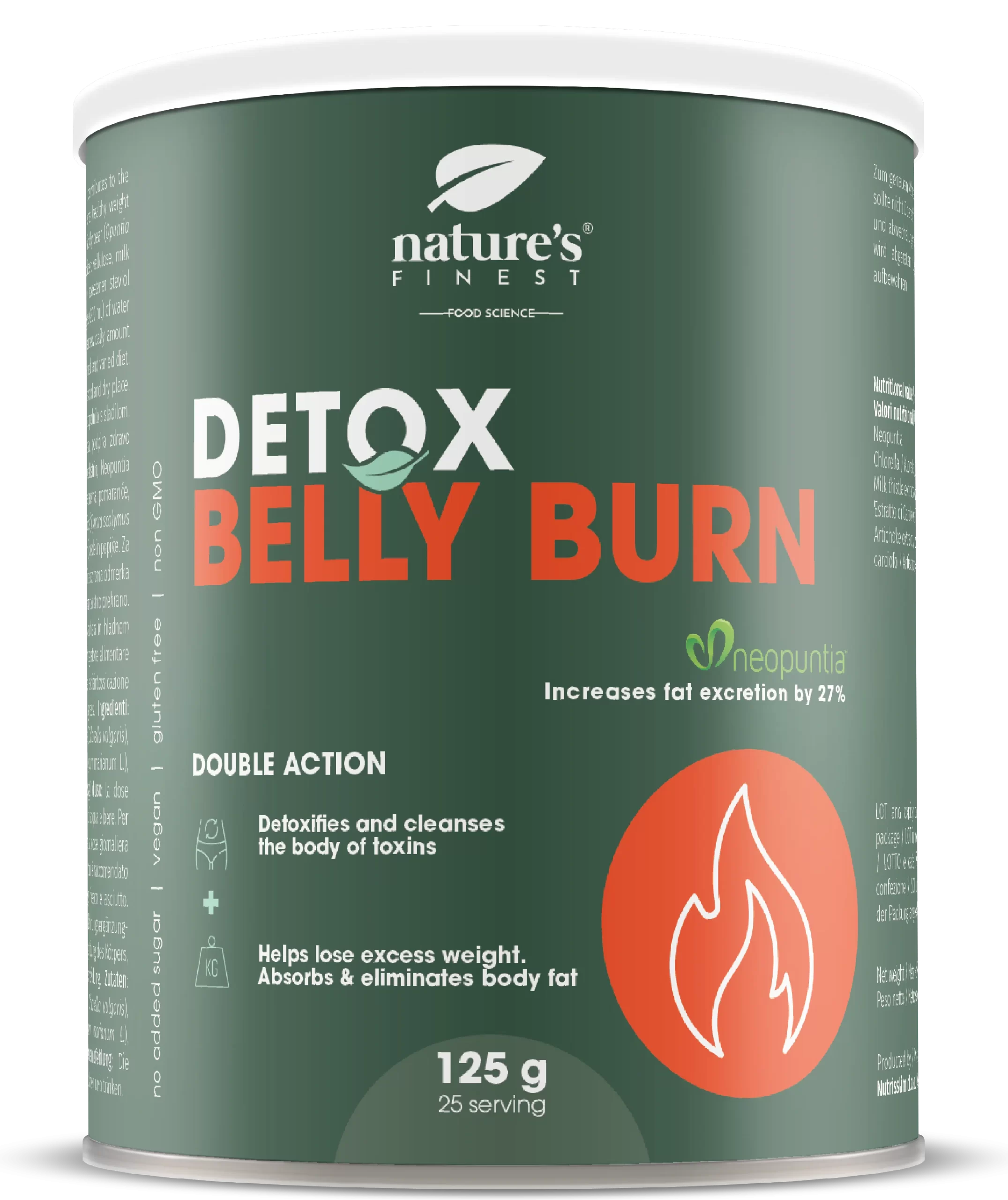 NEWTRITIONS Condizione Detox Belly Burn integratore 125 g con fibre