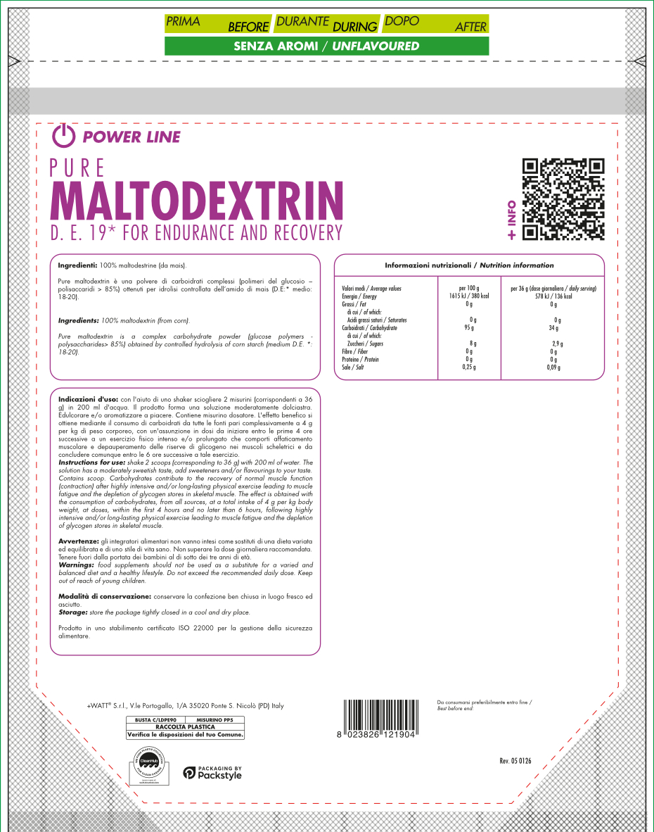 +Watt Power Line Pure Maltodextrin D.E. 19 maltodestrine