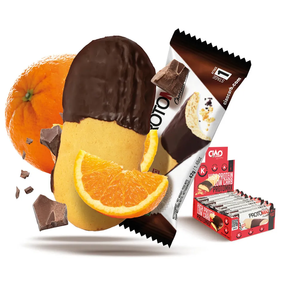 Wellness Biscotti Proteici e senza Zucchero Oranchoc CiaoCarb Arancia biscotto proteico