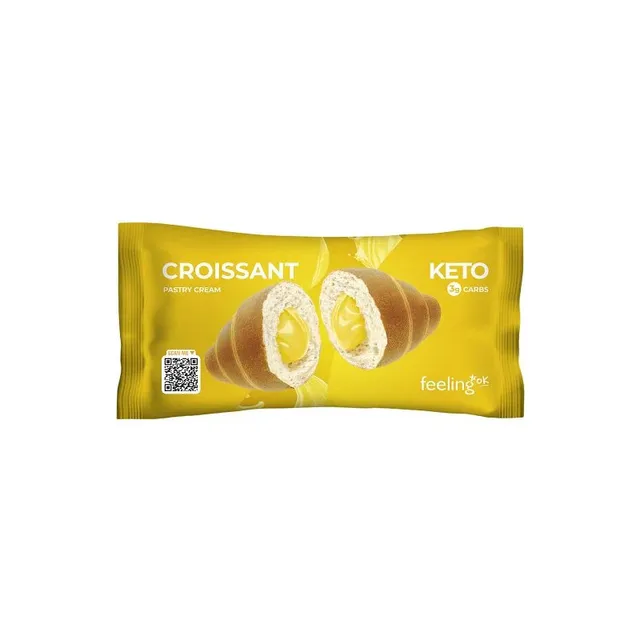 Wellness Food Keto Croissant ripieno di crema pasticcera proteico 50 g