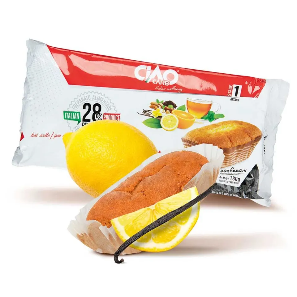 Wellness Food Keto Protocake CiaCarb Vaniglia-Limone plumcake proteico 4 x 45 g