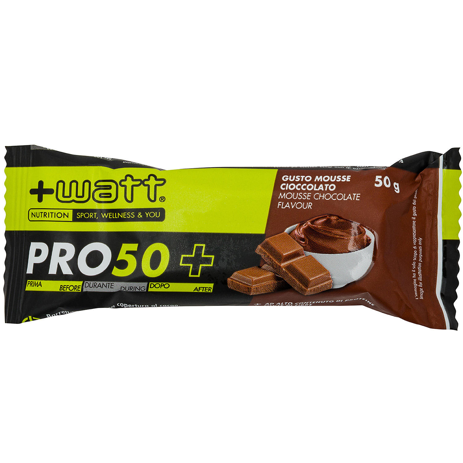 +Watt Power Line Pro50+ barretta proteica 50 g al cioccolato