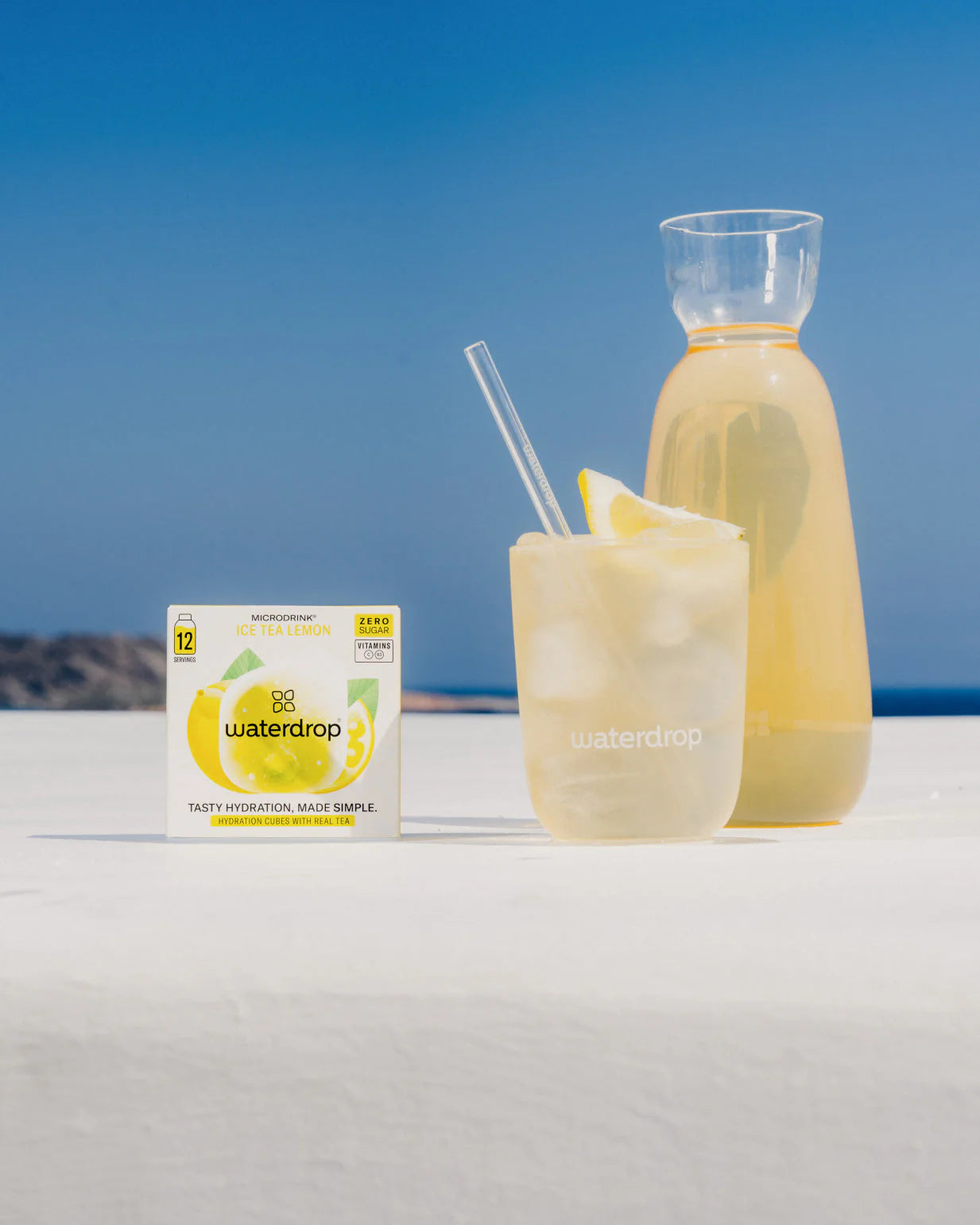 Wellness Drink Energetici Waterdrop Thè freddo Limone cubetti 12 porzioni senza zucchero