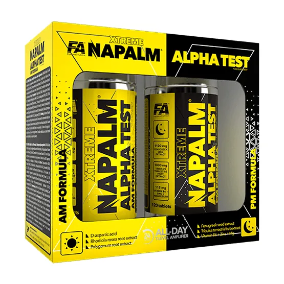NEWTRITIONS Stimolanti NAPALM Alpha Test Formula AM PM 240 tabs