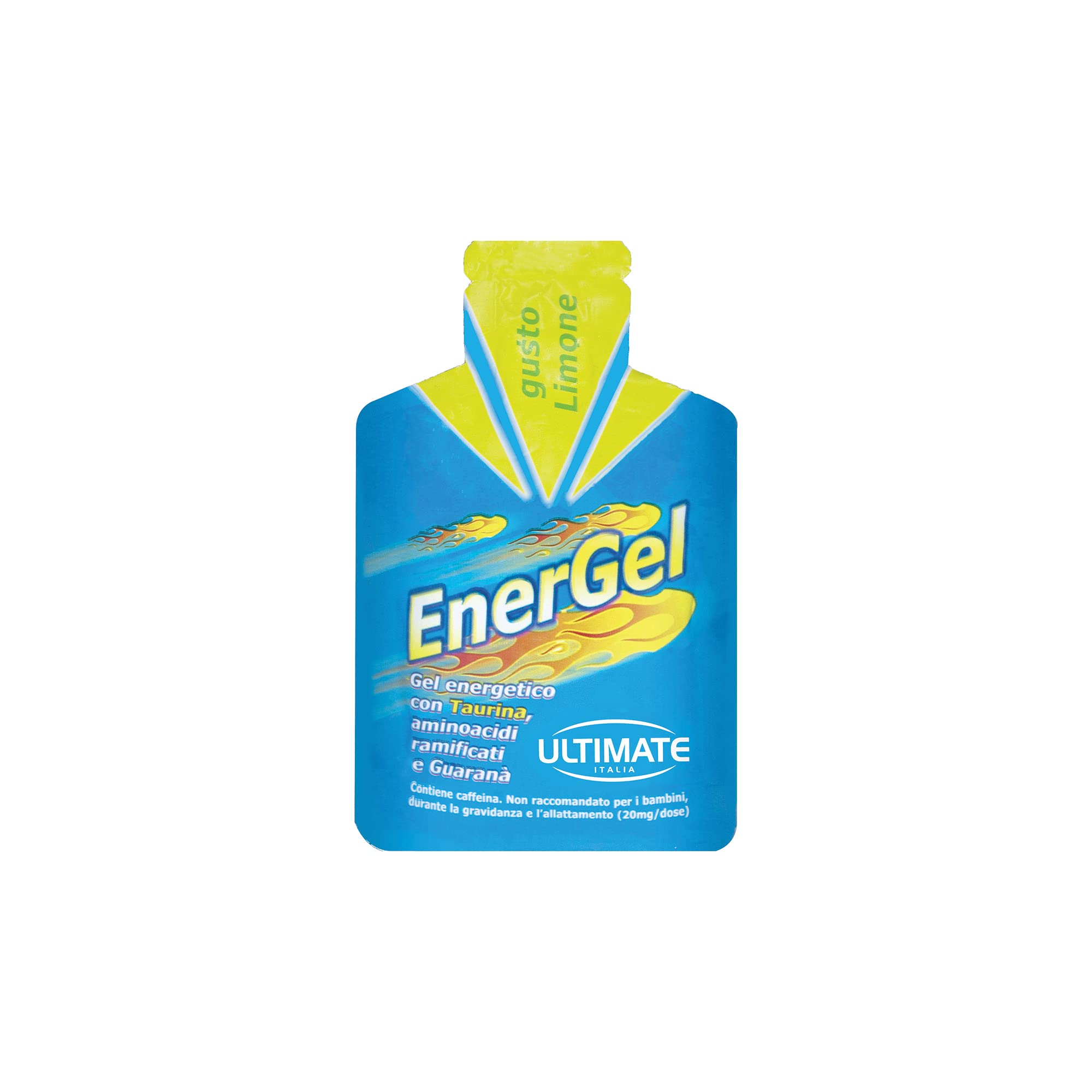Ultimate Energetici Energel gel energetico limone 24 x 42 g con carboidrati e BCAA