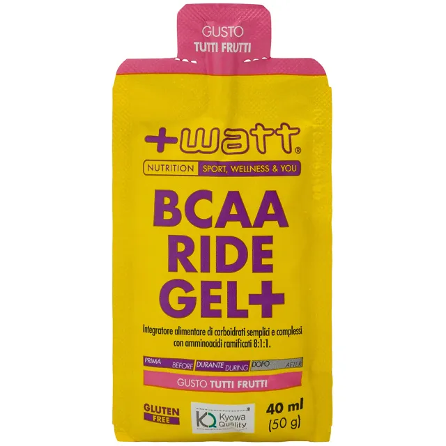 +WATT Endurance Line BCAA Ride Gel+ gel energetico senza caffeina