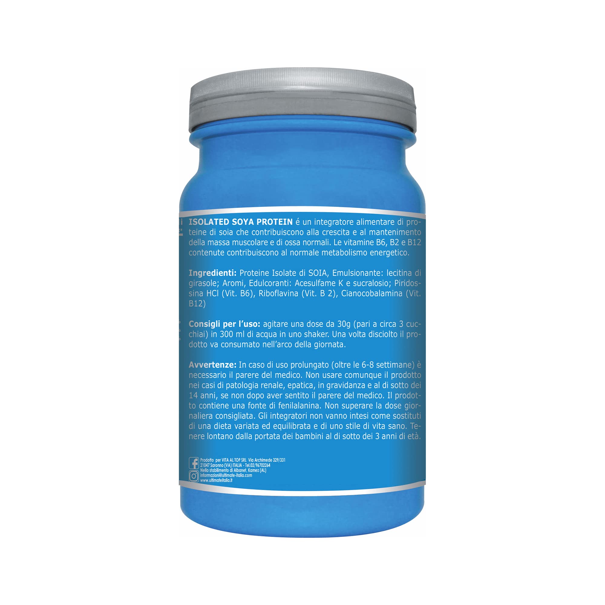 Ultimate Proteine Isolated Soya Protein proteine Vaniglia 21 porzioni vegane
