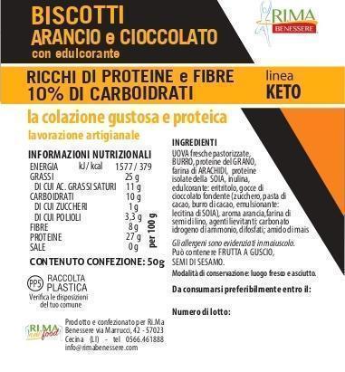 NEWTRITIONS Prima Colazione Biscotti Keto Arancia e Cioccolato 50 g