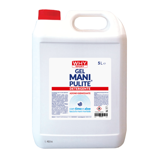 WHY SPORT Gel igienizzanti MANI PULITE® CON TIMO E ALOE gel igienizzante 5 L