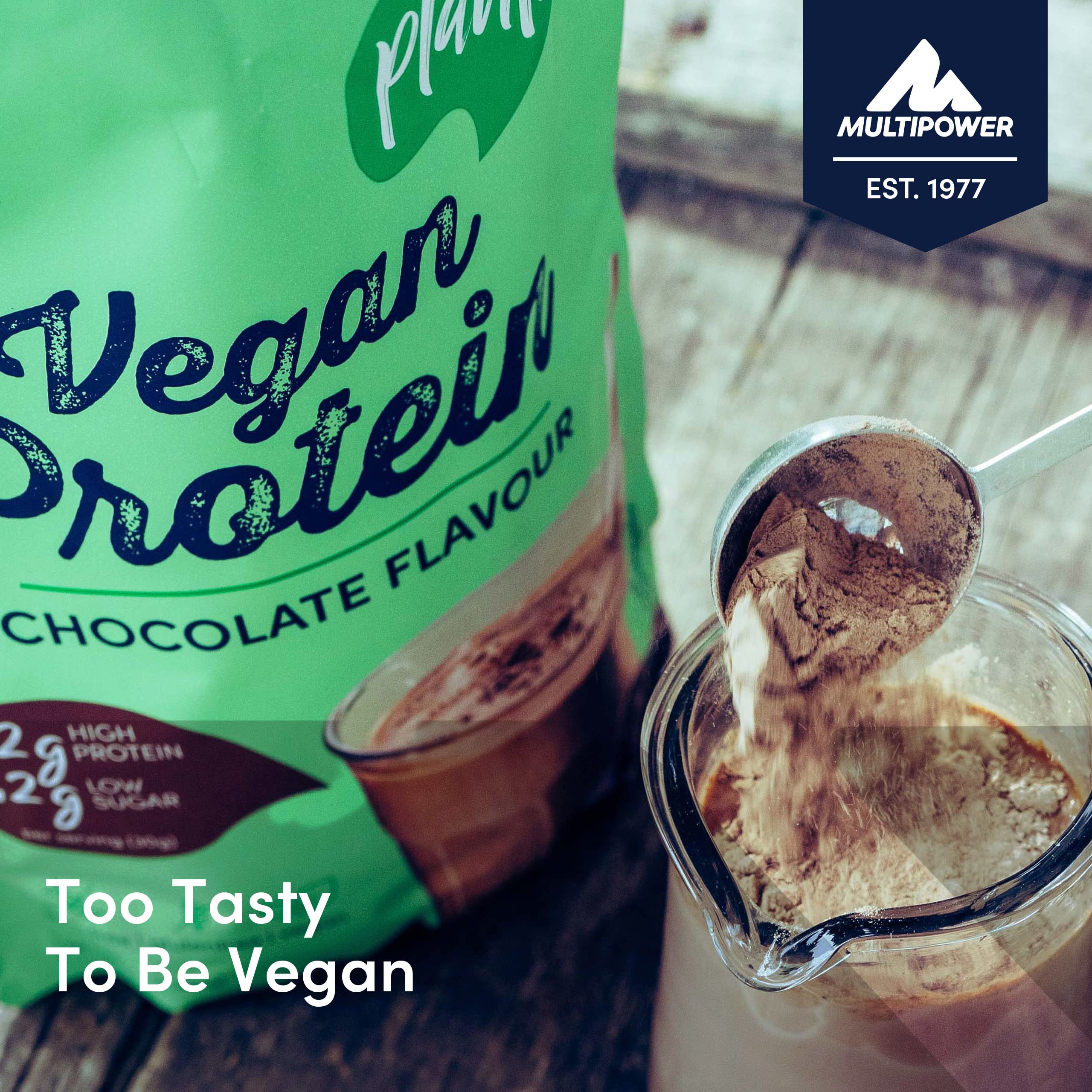 Multipower 100% Vegan Protein proteine vegane cioccolato 450 g basso zucchero