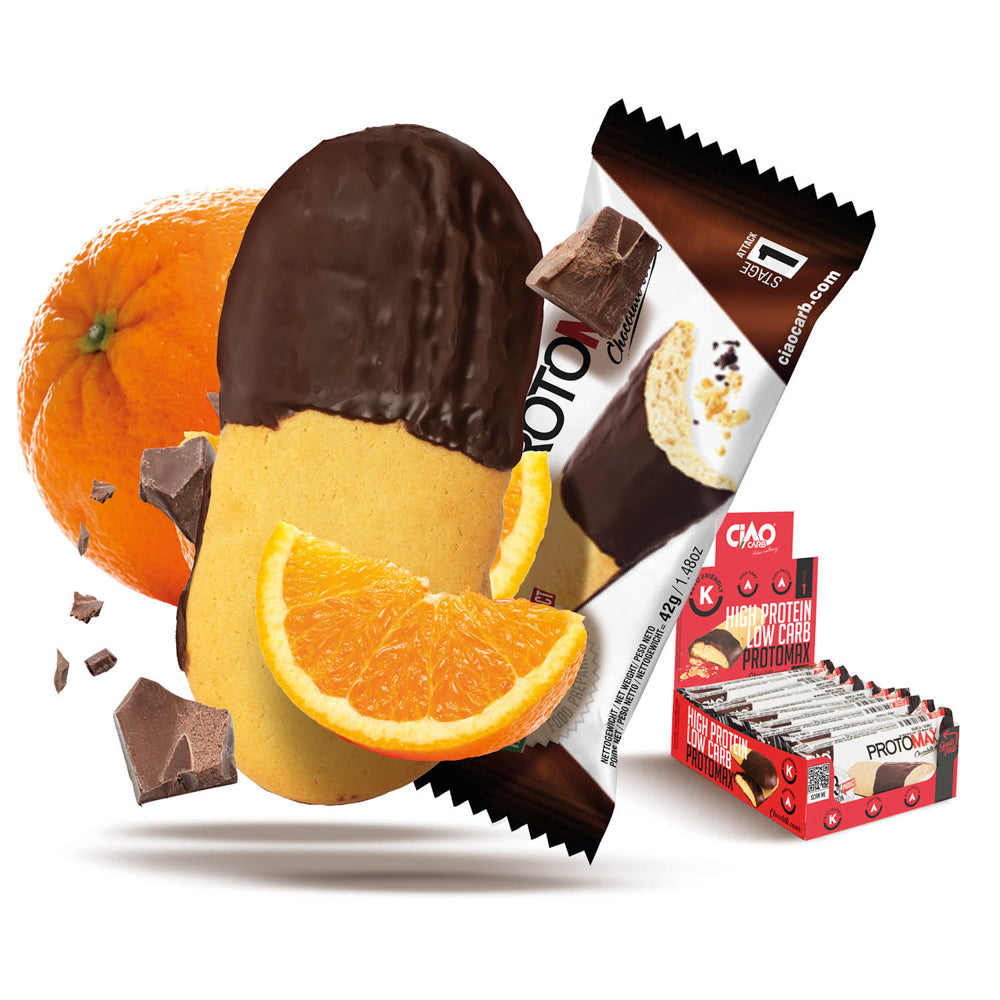 Wellness Biscotti Proteici e senza Zucchero Oranchoc CiaoCarb Arancia biscotto proteico