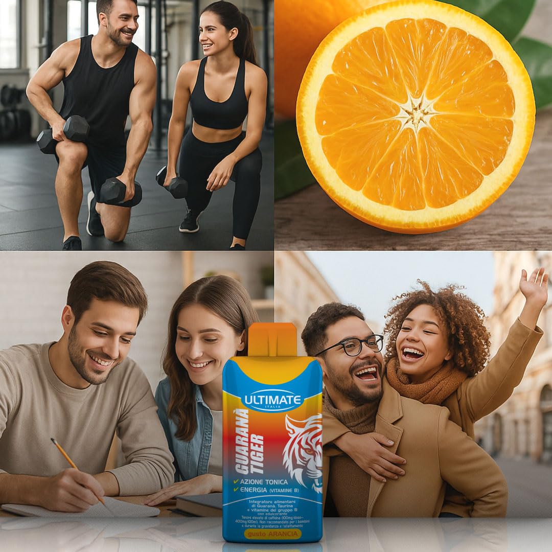 Ultimate Energetici Guaranà Tiger bevanda energetica arancia 24 x 25 ml